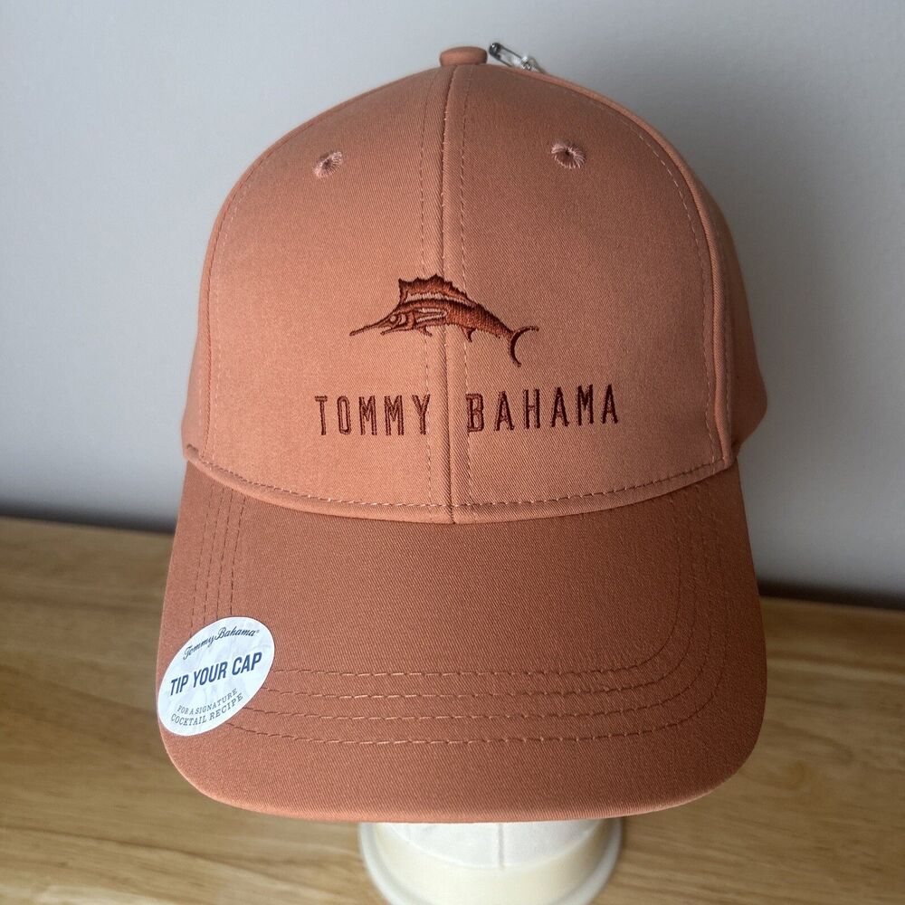 Tommy Bahama Margarita Baseball Tip Your Cap Marlin Logo Adjustable Coral